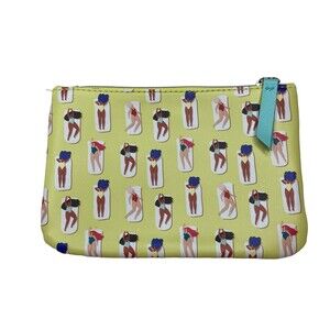 Ipsy Beach Theme Yellow Makeup Cosmetics Bag
